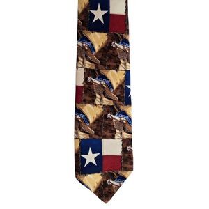 Texas Rockmount Ranch Wear Y2K Barbed Wire Squares, USA, 1999 RRW Silk Tie